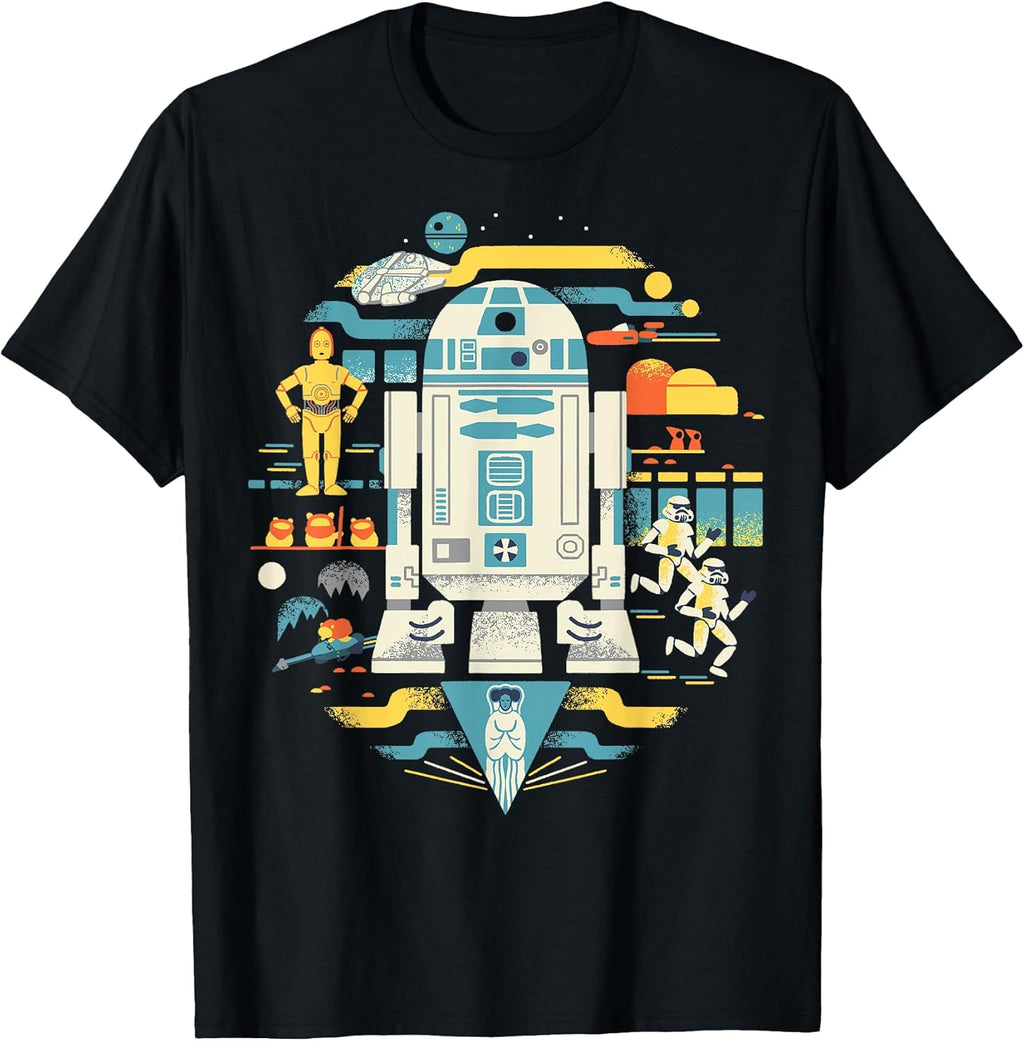 R2-D2 Circle Collage - Adult & Kids T-Shirts, Sweatshirts & Hoodies apparel design preview 1