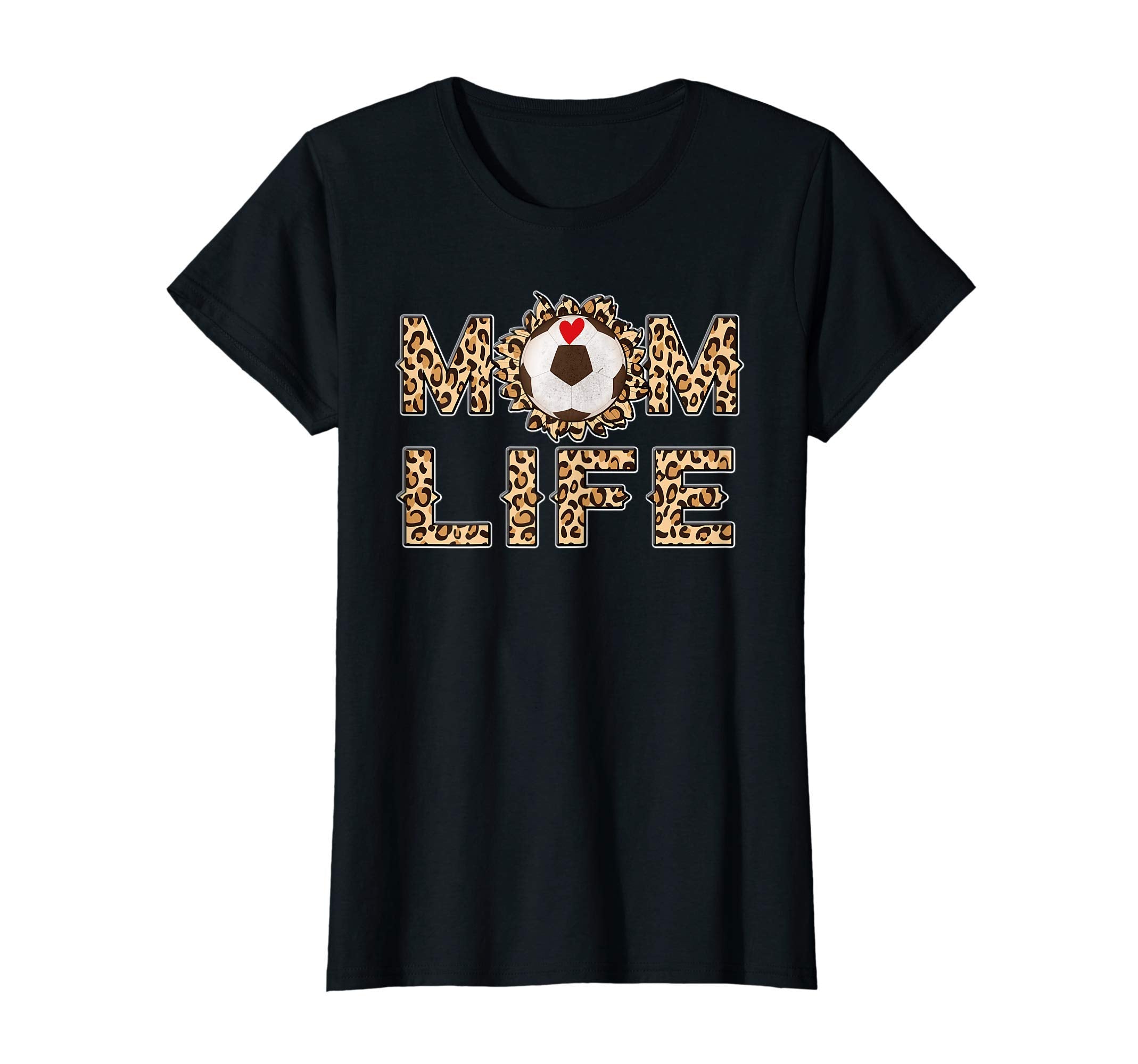 Womens Leopard Soccer Mom Life T-Shirt - Custom Art Print for Adults - T-Shirt, Sweatshirt, Hoodie