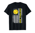 Softball Dad Distressed American Flag T-Shirt - Unique Graphic Unisex - T-Shirt, Sweatshirt, Hoodie
