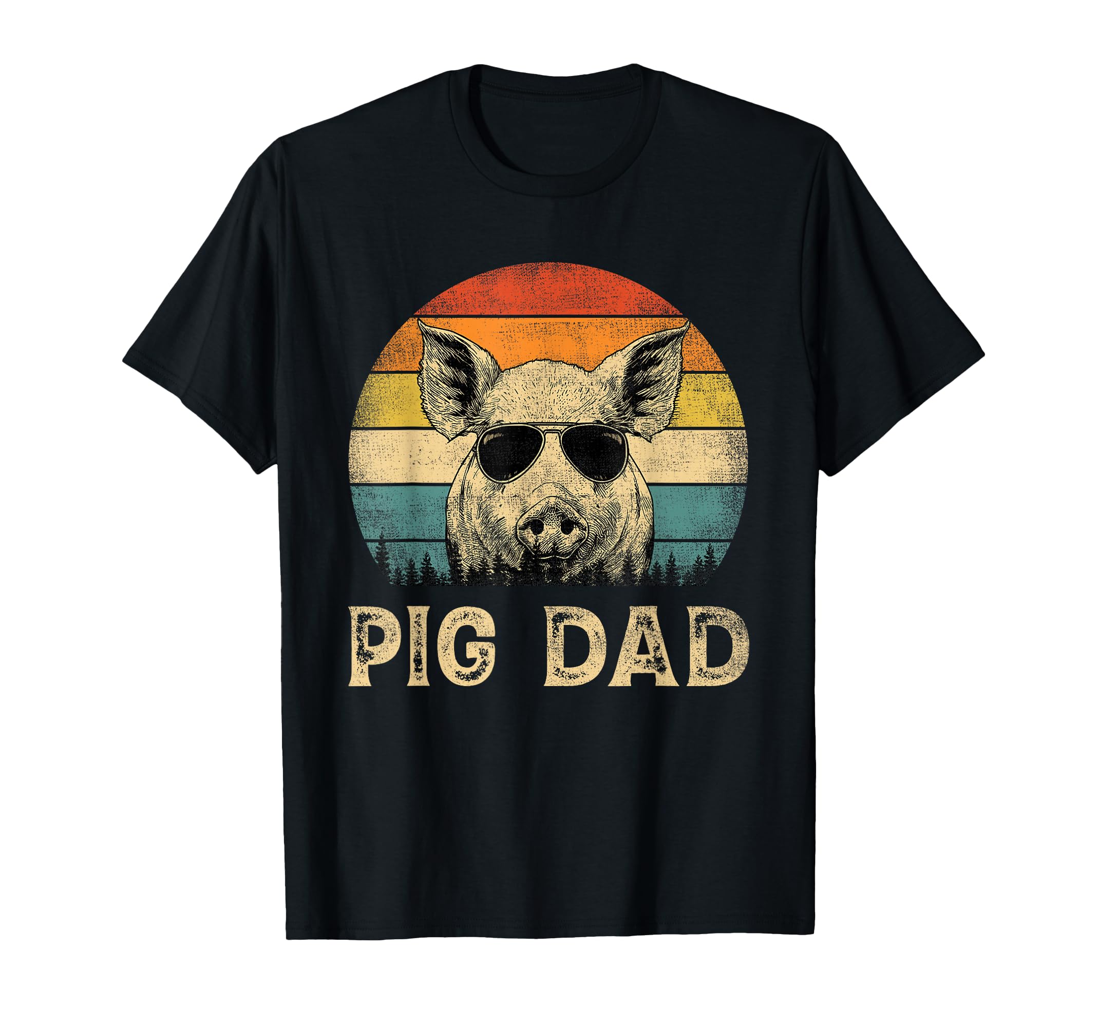 Pig Dad Pig Lovers Daddy Fathers Day T-Shirt - Unique Graphic Unisex - T-Shirt, Sweatshirt, Hoodie