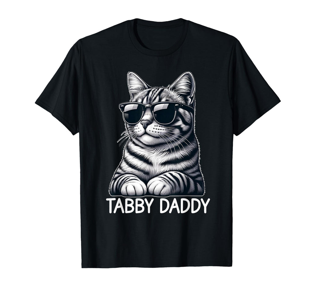 Tabby Daddy Cat Dad Funny Grey Tabby Cat T-Shirt - Minimalist Print Unisex - T-Shirt, Sweatshirt, Hoodie