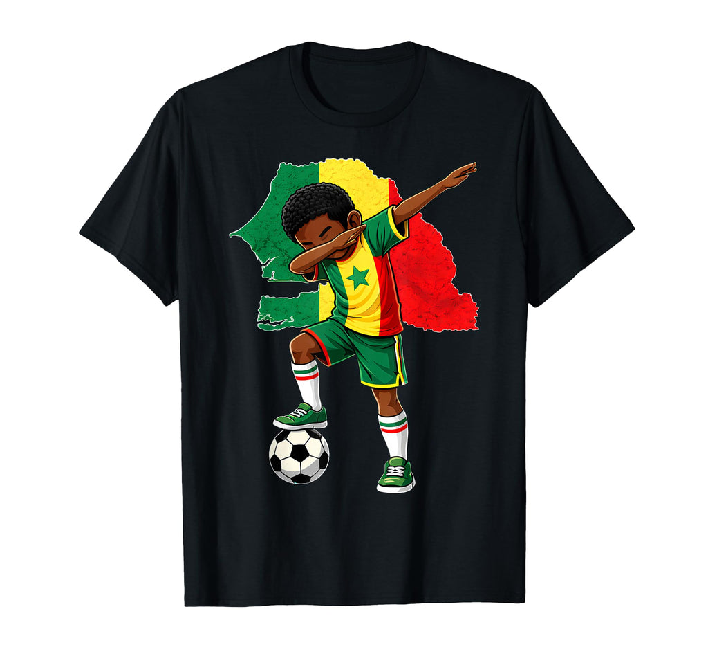 Dabbing Soccer Senegal Jersey T-Shirt - Aesthetic Graphic Men Women - T-Shirt, Sweatshirt, Hoodie