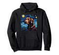Chocolate Lab Starry Night Dog Mom Dog Dad Hoodie - Custom Art Print Unisex - T-Shirt, Sweatshirt, Hoodie