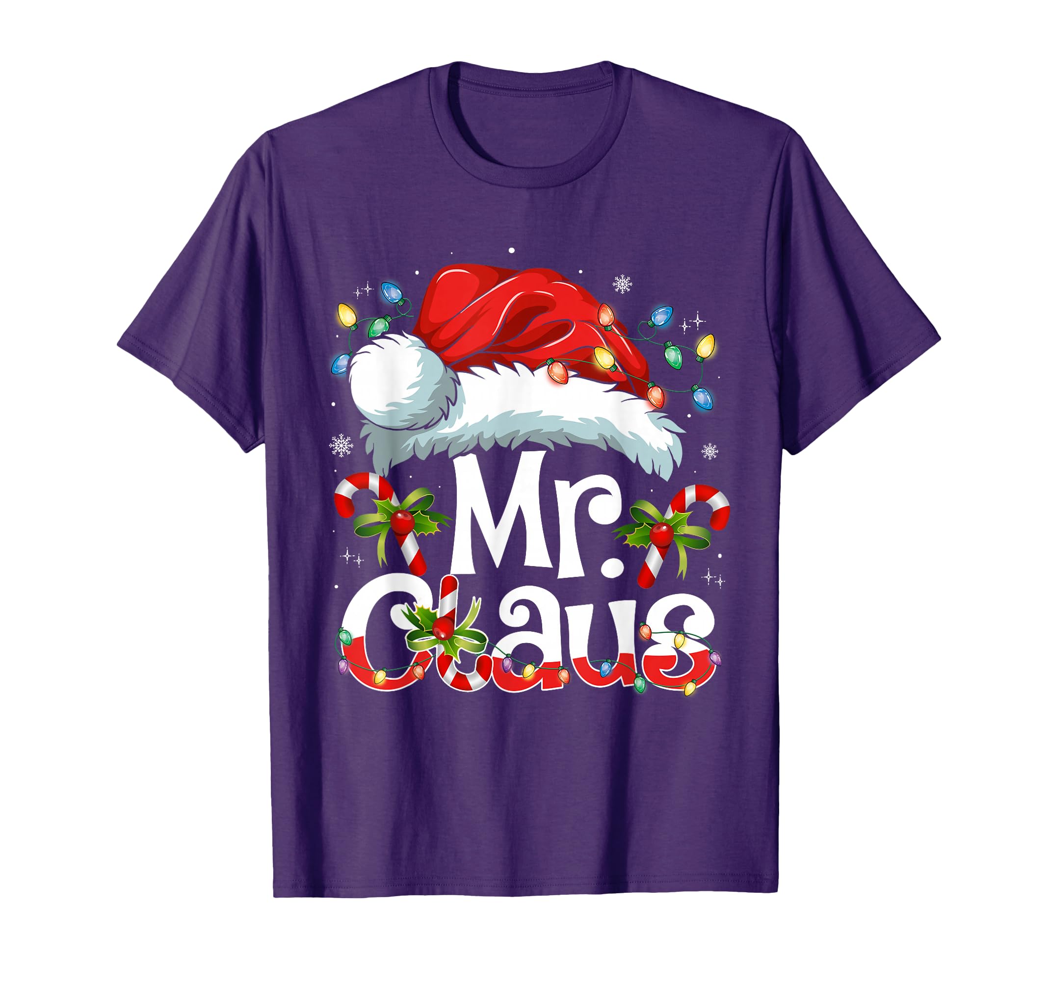 Mr And Mrs Claus Couples Matching Pajamas T-Shirt - Novelty Apparel Unisex - T-Shirt, Sweatshirt, Hoodie