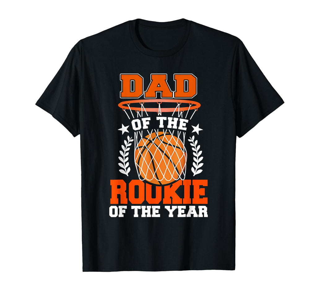 Dad Rookie 1St Basketball Bday Theme T-Shirt - Unique Graphic Unisex - T-Shirt, Sweatshirt, Hoodie