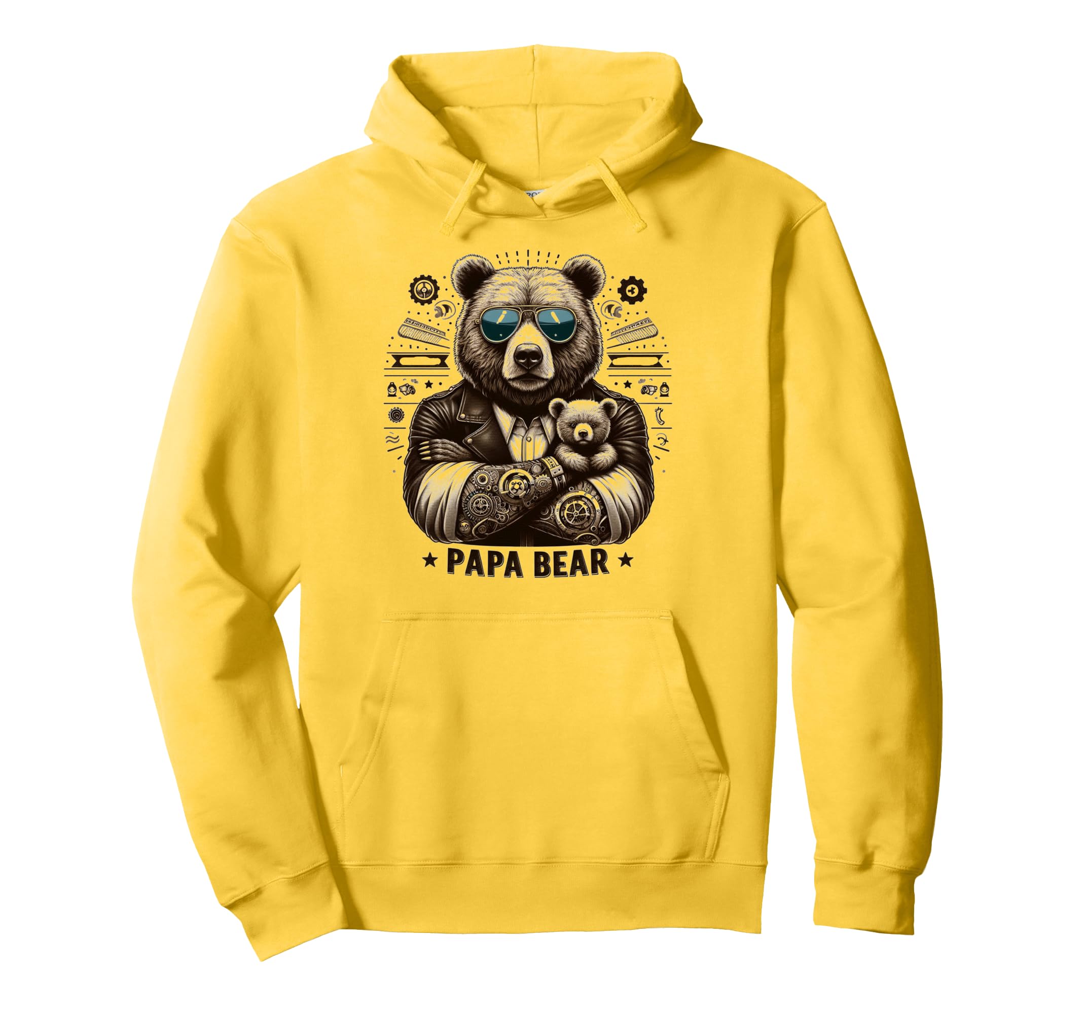 Papa Bear Funny Mechanic Bears Animal Hoodie - Trendy Graphic Men Women - T-Shirt, Sweatshirt, Hoodie