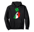 Pinched Hand Clover Italian Flag St Hoodie - Novelty Apparel Unisex - T-Shirt, Sweatshirt, Hoodie