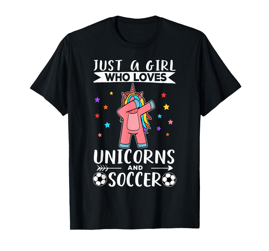 Just Who Loves Unicorns And Soccer T-Shirt - Graphic Print for Adults - T-Shirt, Sweatshirt, Hoodie