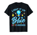 Light It Up Blue Autism Awareness T-Shirt - Fun Novelty Design for Adults - T-Shirt, Sweatshirt, Hoodie