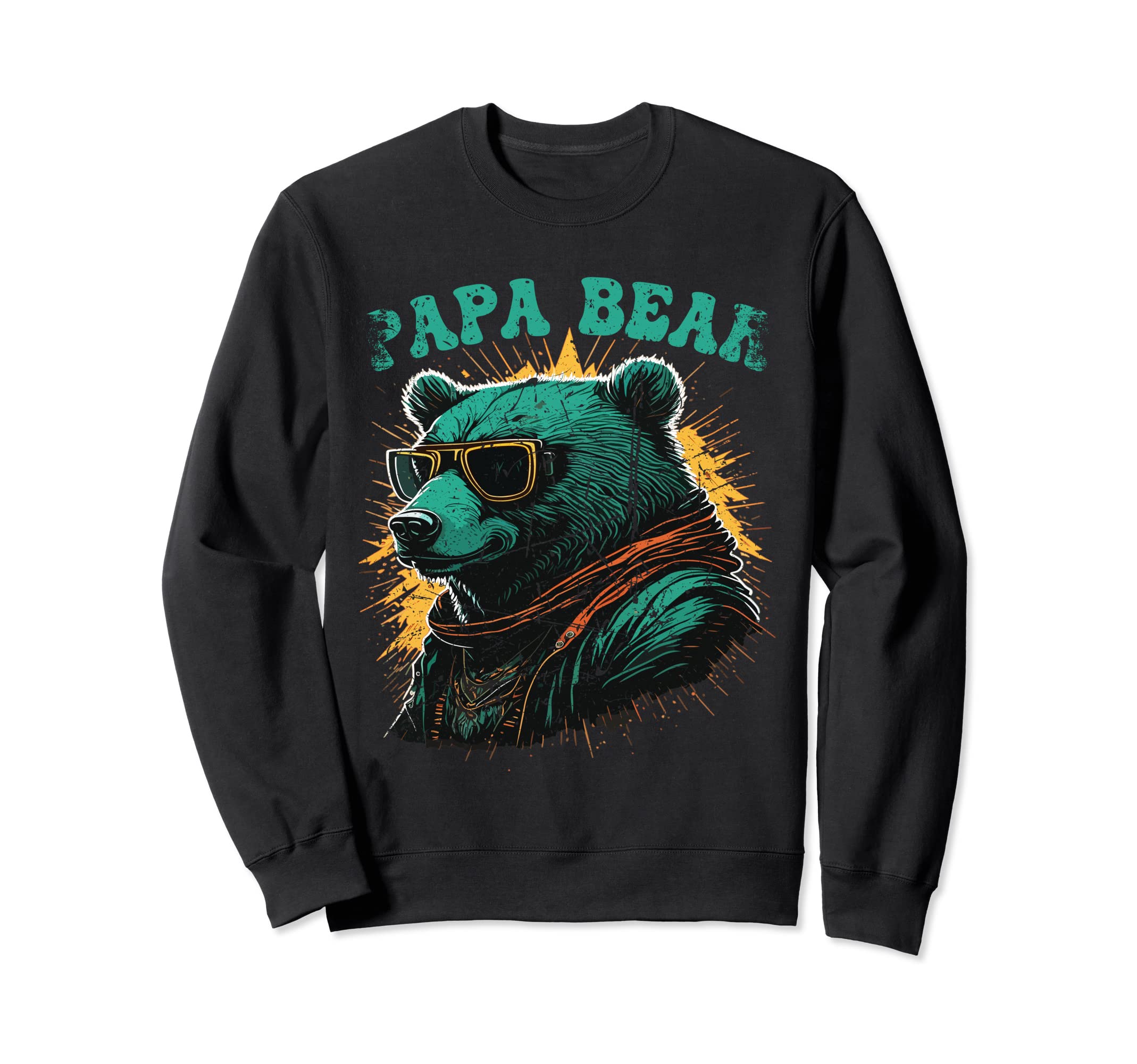 Fun Papa Bear Wearing Sunglasses Sweatshirt - Minimalist Print Unisex - T-Shirt, Sweatshirt, Hoodie