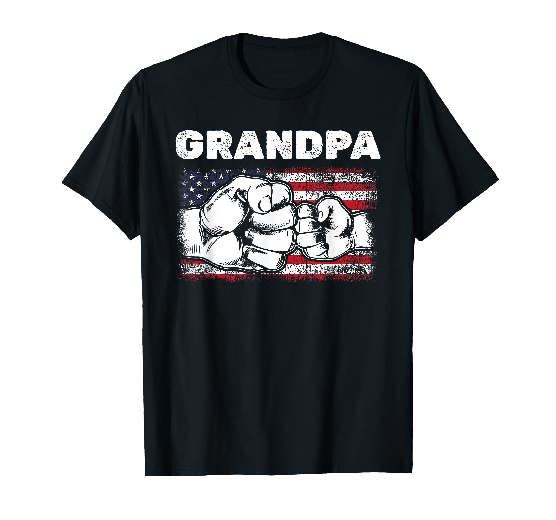 Us Flag Grandpa Grandson Fist Bump T-Shirt - Streetwear Style Unisex - T-Shirt, Sweatshirt, Hoodie