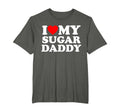 I Love My Sugar Daddy Funny Red Heart T-Shirt - Custom Art Print Unisex - T-Shirt, Sweatshirt, Hoodie