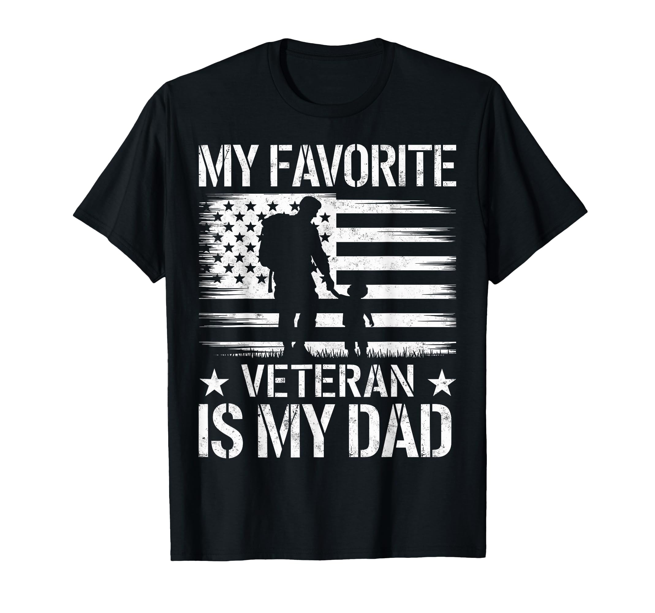 My Favorite Veteran Is My Dad Us Flag T-Shirt - Streetwear Style Unisex - T-Shirt, Sweatshirt, Hoodie