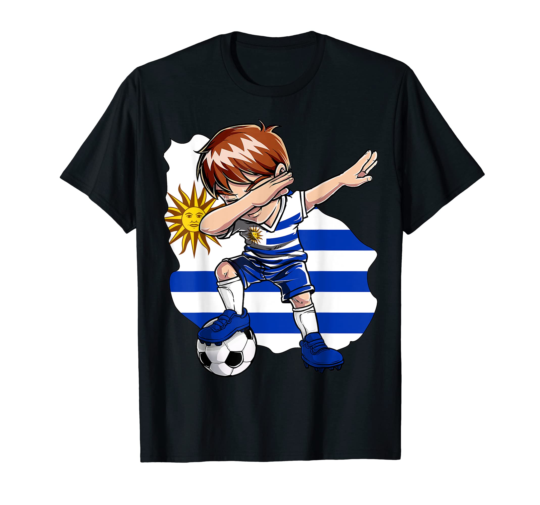 Dabbing Soccer Uruguay Jersey Uruguayuan T-Shirt - Unique Graphic Unisex - T-Shirt, Sweatshirt, Hoodie
