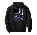 Usa Flag Trucker Papa Dad Truck Driver Hoodie - Minimalist Print Men Women - T-Shirt, Sweatshirt, Hoodie