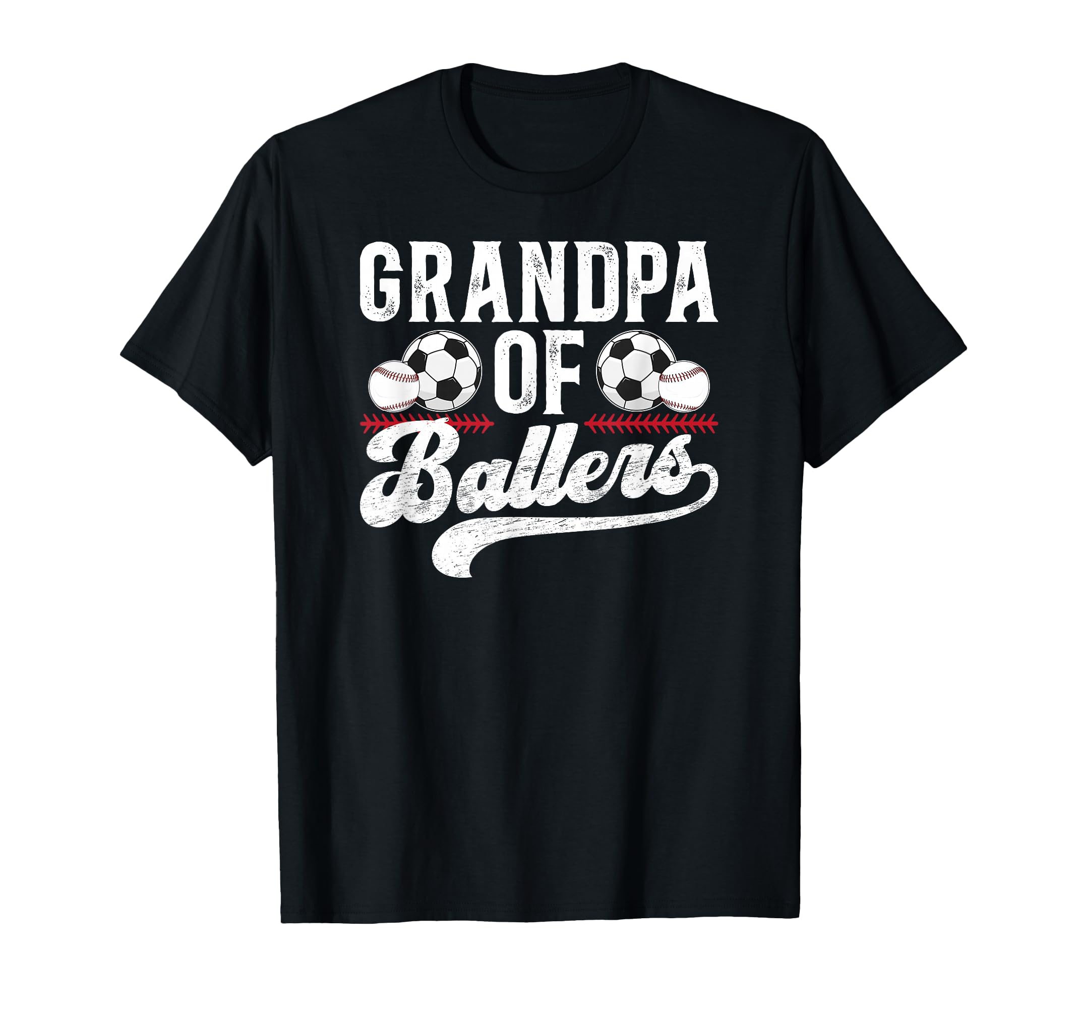 Grandpa Ballers Baseball Soccer Grandpa T-Shirt - Trendy Graphic for Adults - T-Shirt, Sweatshirt, Hoodie