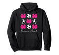 Soccer Aunt Soccer Player Auntie Coquette Hoodie - Trendy Graphic Unisex - T-Shirt, Sweatshirt, Hoodie