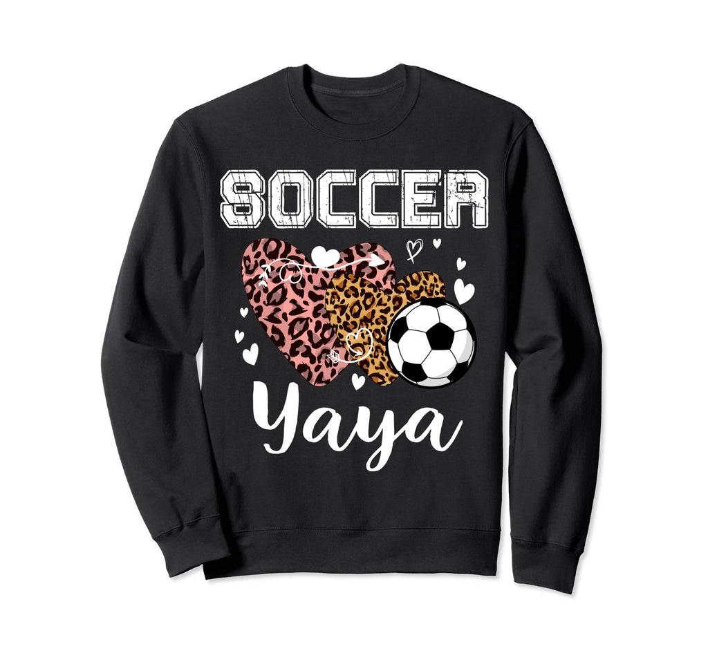 Soccer Yaya Heart Leopard Grandma Sweatshirt - Custom Art Print for Adults - T-Shirt, Sweatshirt, Hoodie