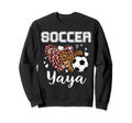 Soccer Yaya Heart Leopard Grandma Sweatshirt - Custom Art Print for Adults - T-Shirt, Sweatshirt, Hoodie