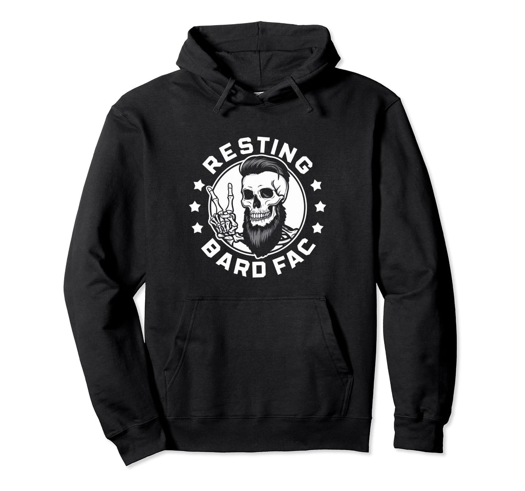 Bearded Dad Daddy Papa Fathers Day Resting Hoodie - Trendy Graphic Unisex - T-Shirt, Sweatshirt, Hoodie