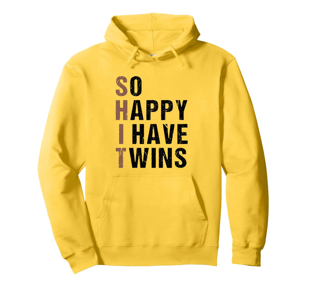 So Happy I Have Twins Gender Reveal Twin Hoodie - Minimalist Print Unisex - T-Shirt, Sweatshirt, Hoodie