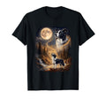 Border Collie Howling Moon Funny T-Shirt - Streetwear Style for Adults - T-Shirt, Sweatshirt, Hoodie