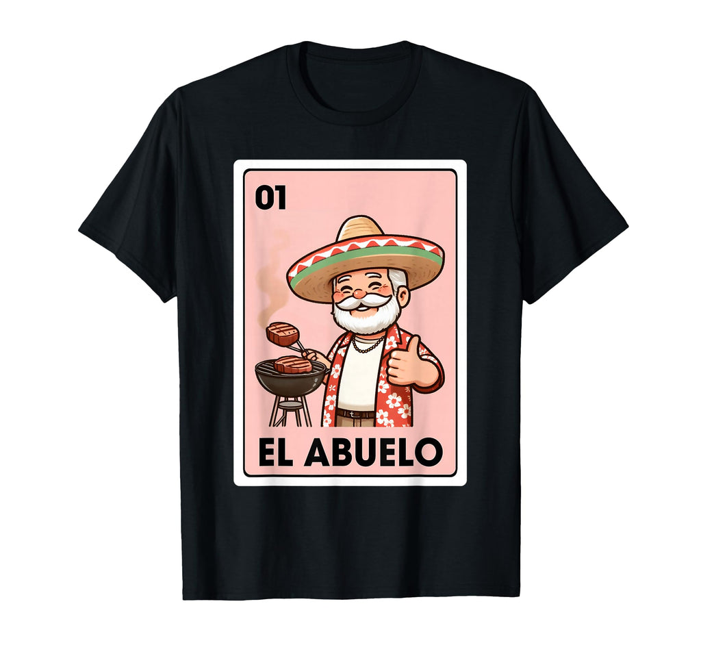 El Abuelo Grilling Grandpa Mexican T-Shirt - Aesthetic Graphic for Adults - T-Shirt, Sweatshirt, Hoodie