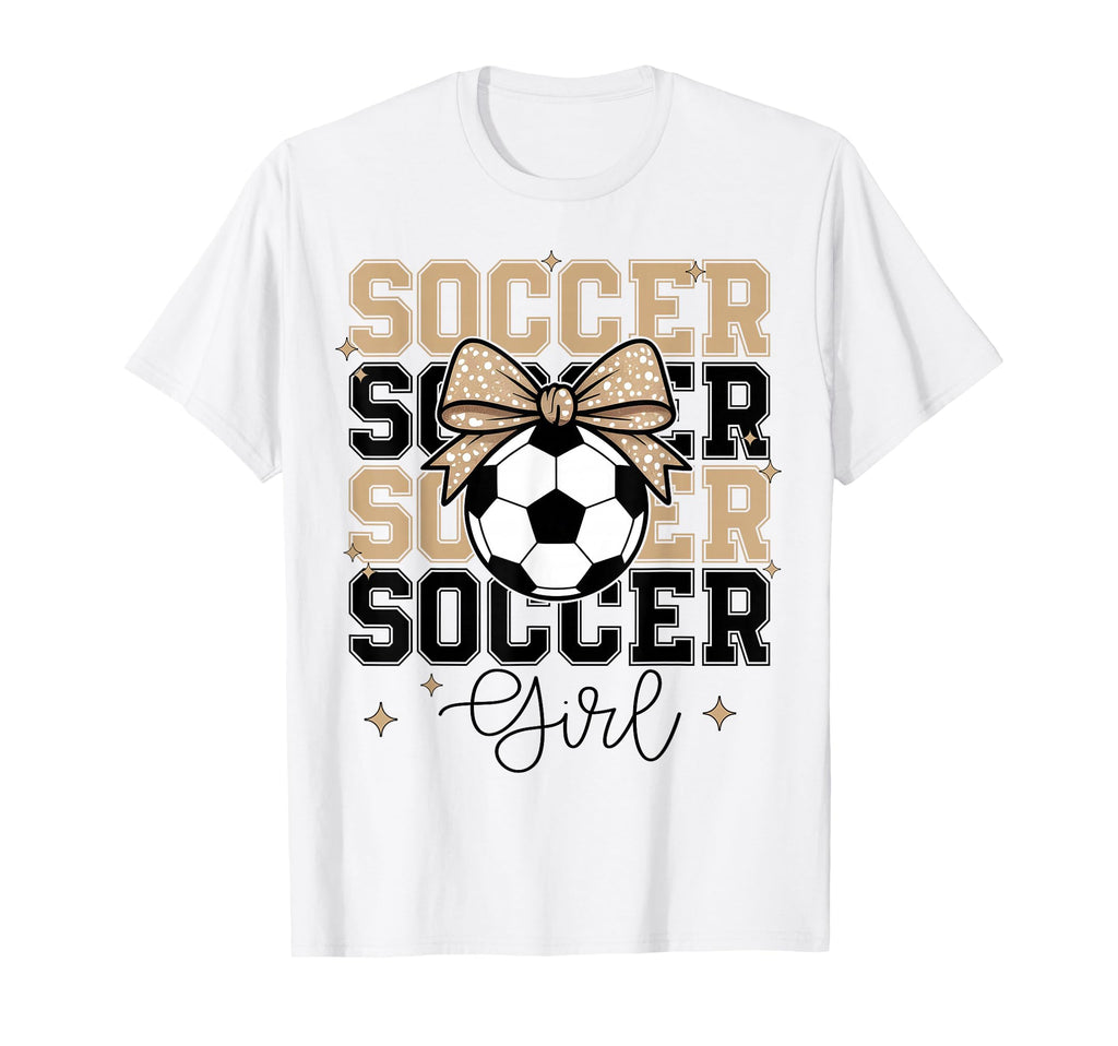Groovy Soccer Coquette Bow Soccer Sports T-Shirt - Streetwear Style Unisex - T-Shirt, Sweatshirt, Hoodie
