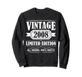 2008 Bday 2008 Birthday Sweatshirt - Minimalist Print Unisex - T-Shirt, Sweatshirt, Hoodie