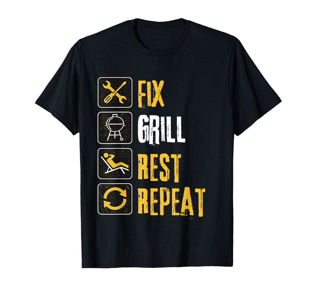 Fathers Day Fix Grill Rest T-Shirt - Casual Everyday Wear for Adults - T-Shirt, Sweatshirt, Hoodie