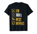 Fathers Day Fix Grill Rest T-Shirt - Casual Everyday Wear for Adults - T-Shirt, Sweatshirt, Hoodie
