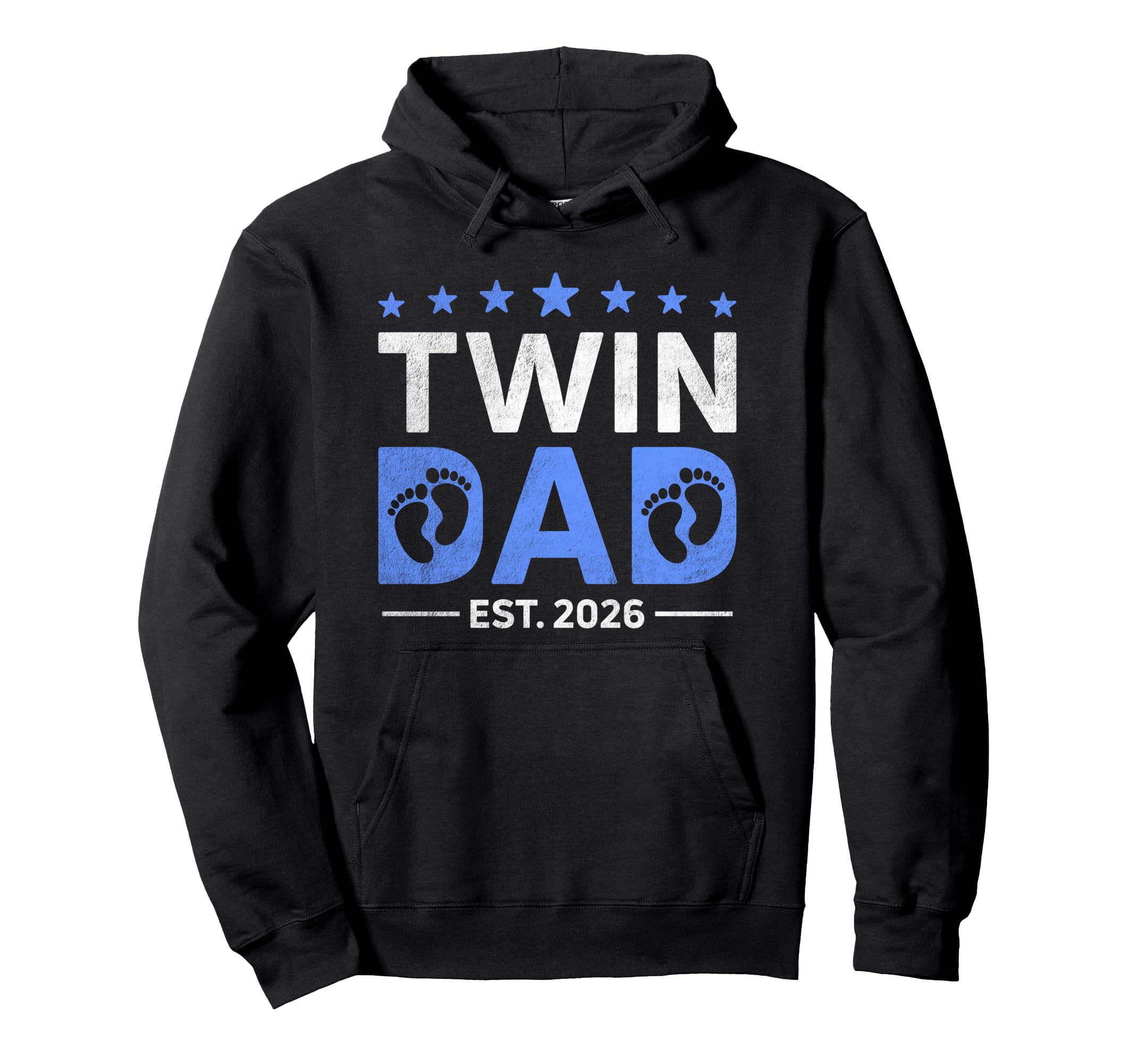 Twin Dad Est 2026 Fathers Day Dad Hoodie - Casual Everyday Wear for Adults - T-Shirt, Sweatshirt, Hoodie