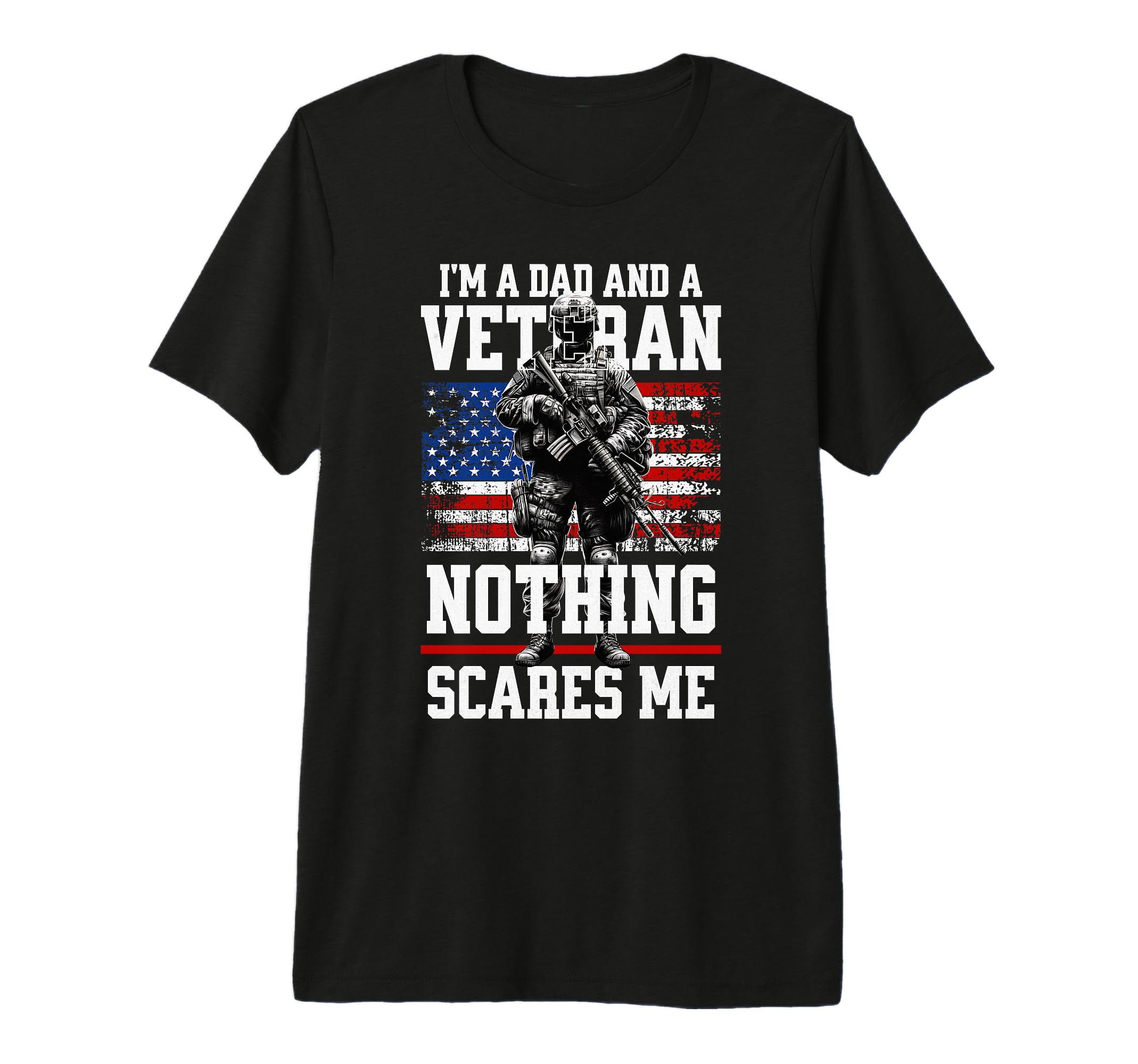 Im Dad And Veteran Military Usa Flag T-Shirt - Graphic Print Unisex - T-Shirt, Sweatshirt, Hoodie