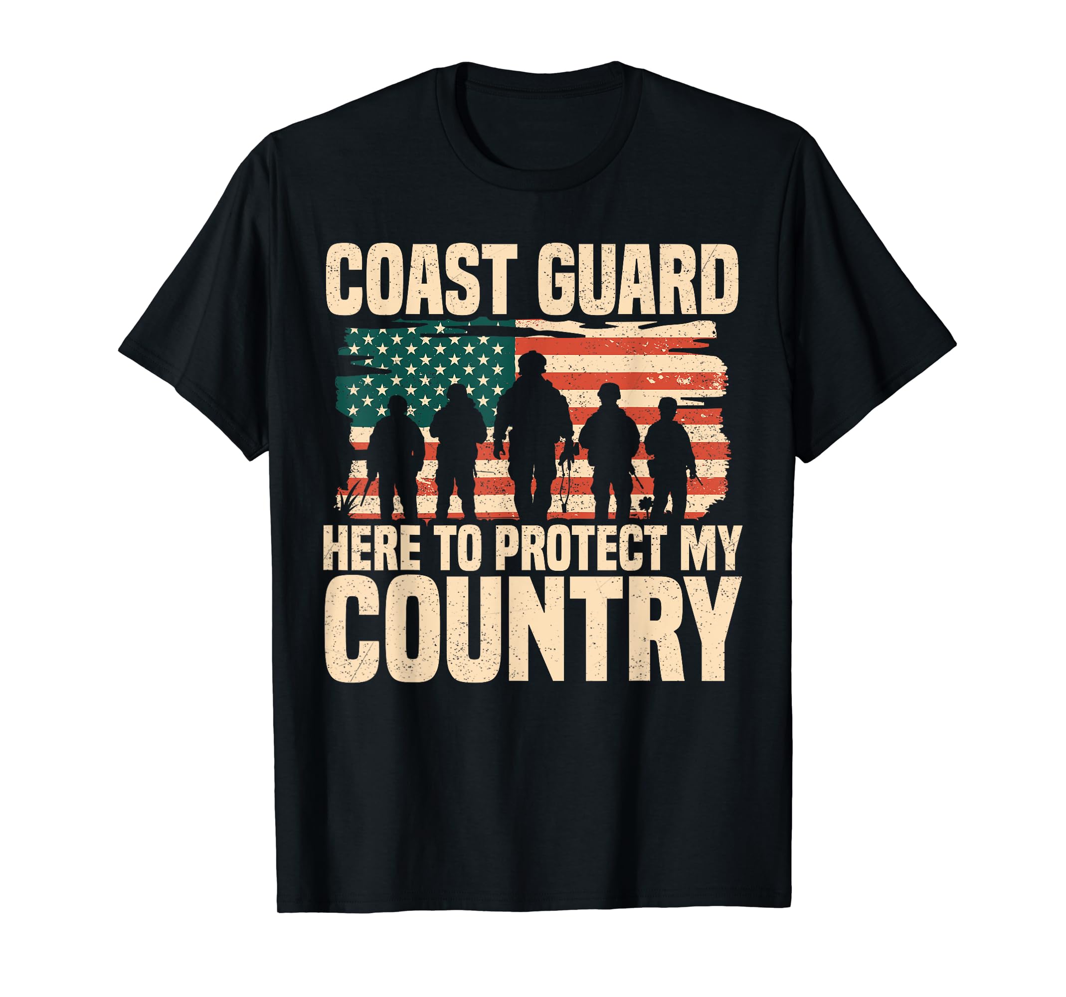 Us American Coast Guard Usa Flag Veteran T-Shirt - Custom Art Print Unisex - T-Shirt, Sweatshirt, Hoodie