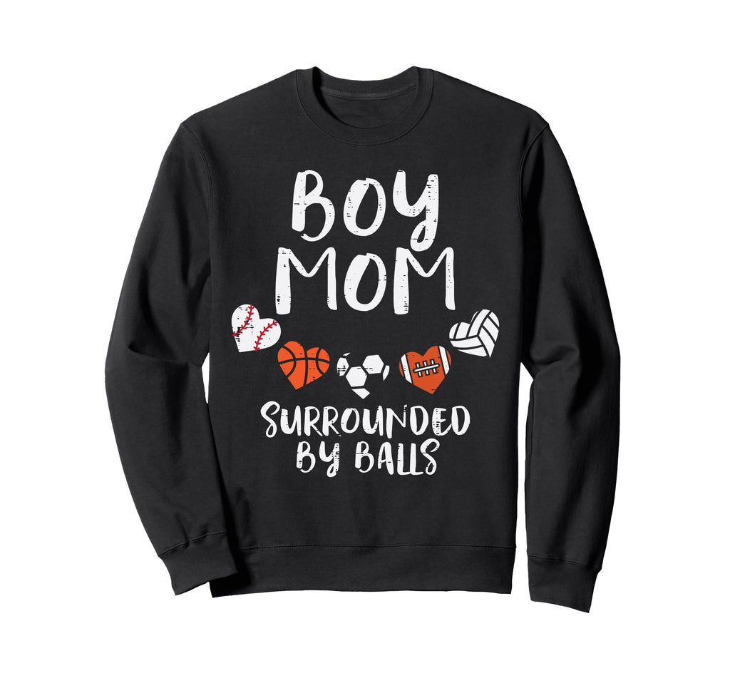 Mom Basketball Baseball Football Sweatshirt - Novelty Apparel Unisex - T-Shirt, Sweatshirt, Hoodie