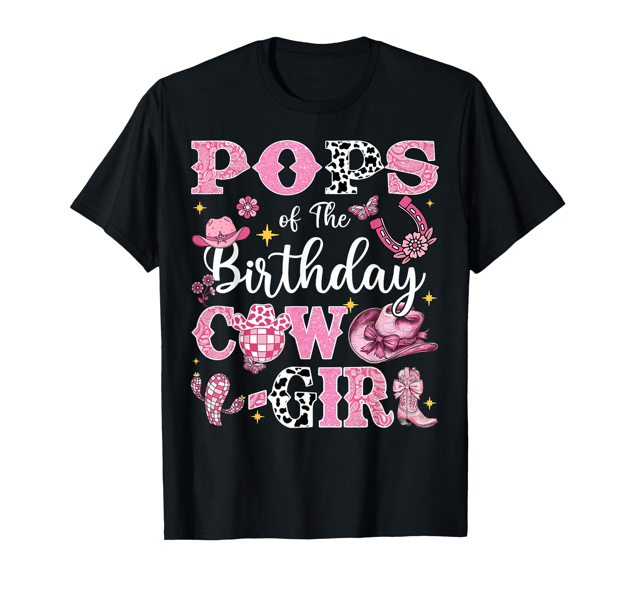 Pops Birthday Cow Rodeo Pops Bday Party T-Shirt - Unique Graphic for Adults - T-Shirt, Sweatshirt, Hoodie