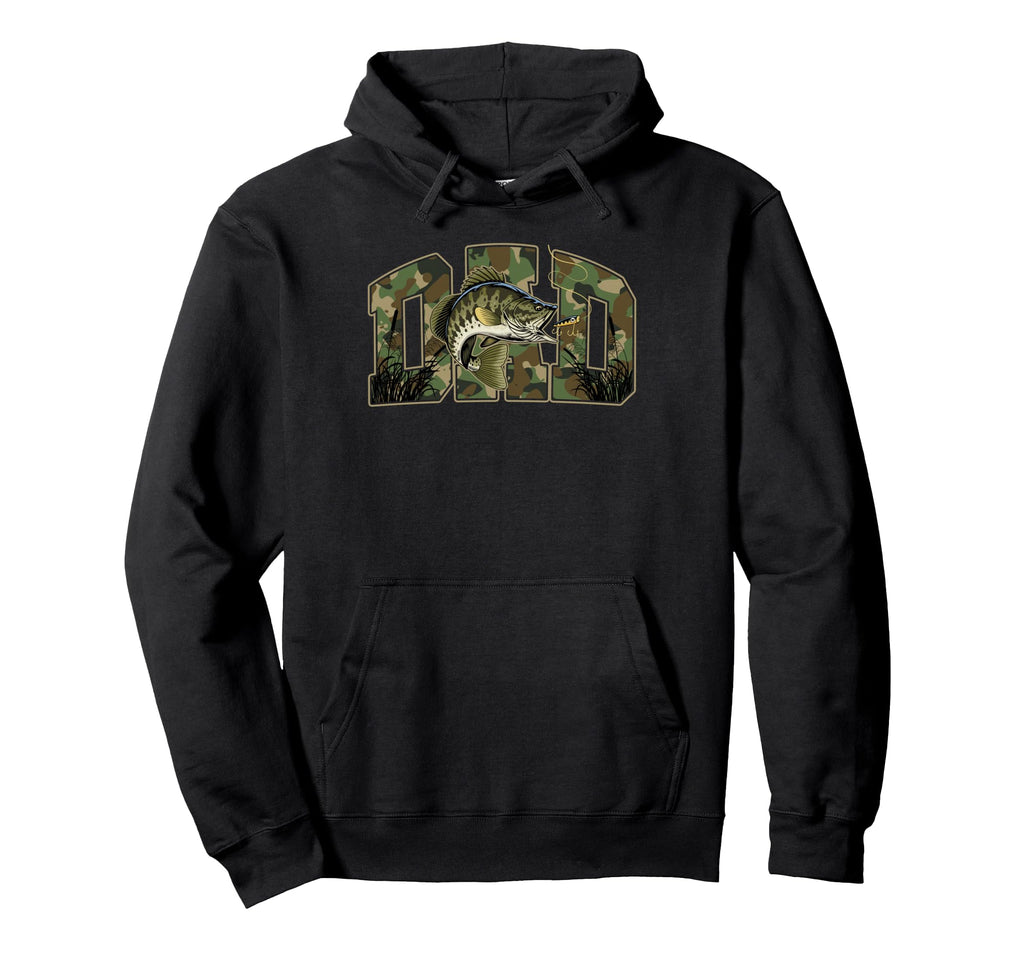 Fishing Dad Camo Funny Fathers Day Hoodie - Custom Art Print Unisex - T-Shirt, Sweatshirt, Hoodie