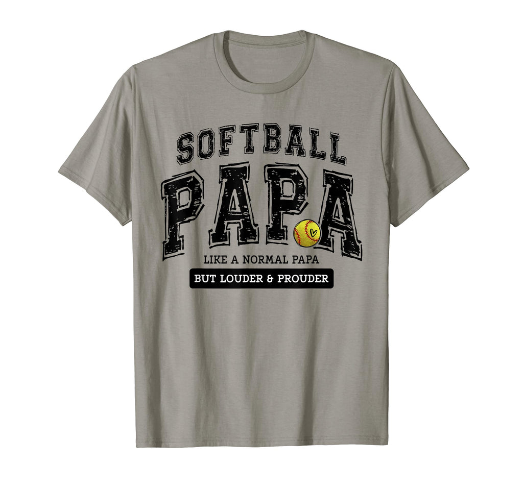 Softball Papa Softball Dad Fathers Day T-Shirt - Unique Graphic for Adults - T-Shirt, Sweatshirt, Hoodie