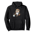 Meerkat Soccer Player Cartoon Kicking Hoodie - Minimalist Print for Adults - T-Shirt, Sweatshirt, Hoodie