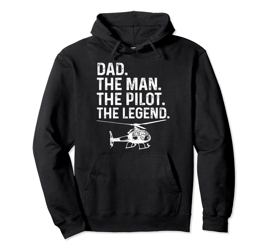 Funny Pilot Dad Pilot Legend Hoodie - Minimalist Print Unisex - T-Shirt, Sweatshirt, Hoodie