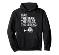 Funny Pilot Dad Pilot Legend Hoodie - Minimalist Print Unisex - T-Shirt, Sweatshirt, Hoodie