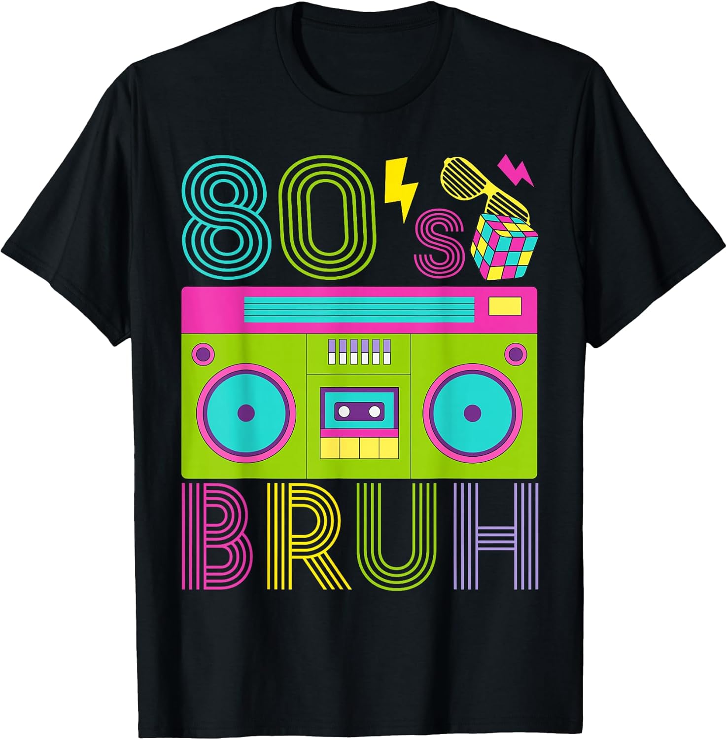 Funny 80s BRUH Outfit For Kids Boys - Adult & Kids T-Shirts, Sweatshirts & Hoodies apparel design preview 1