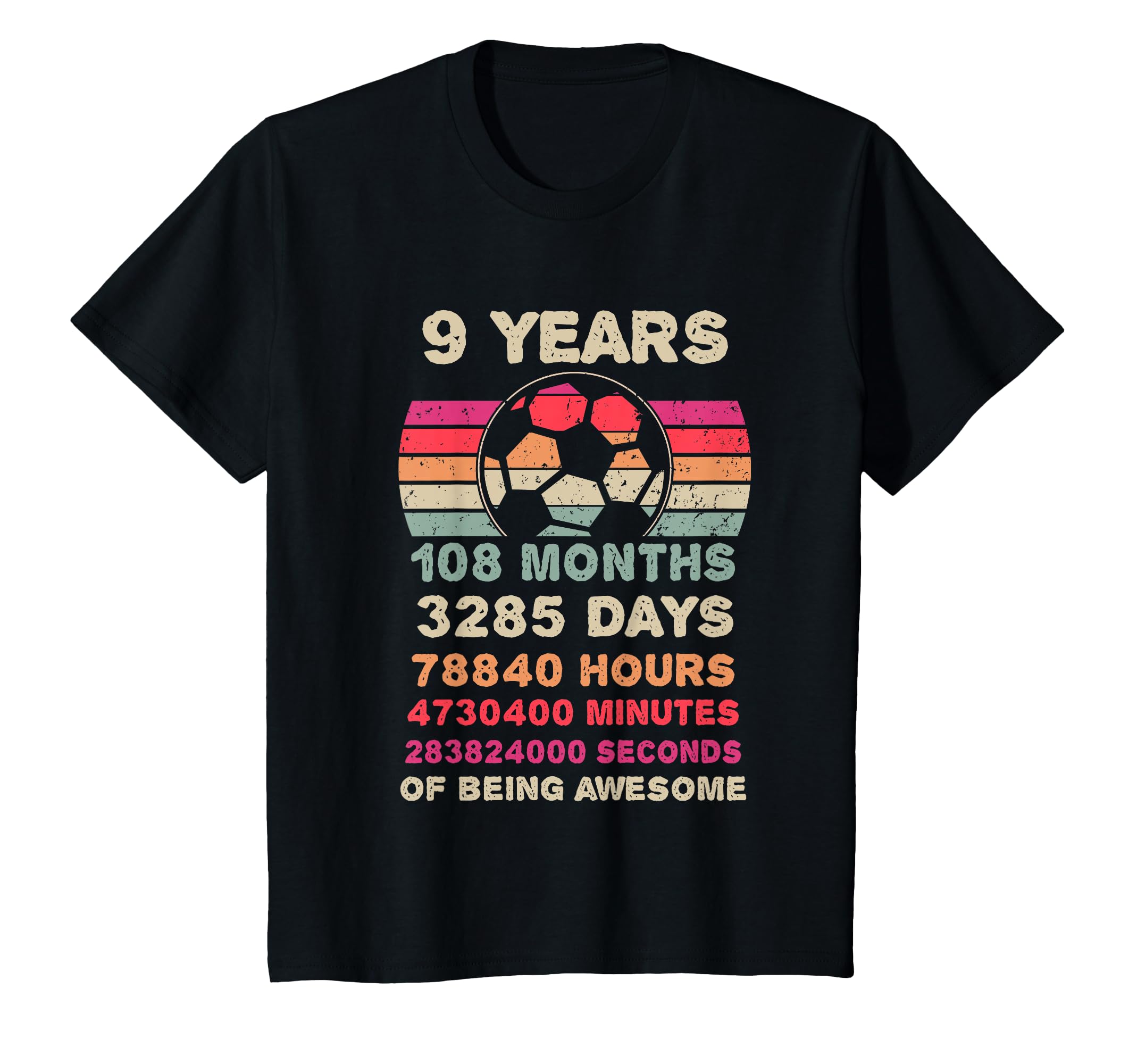 9 Year Old Soccer Birthday Ninth T-Shirt - Casual Everyday Wear Men Women - T-Shirt, Sweatshirt, Hoodie