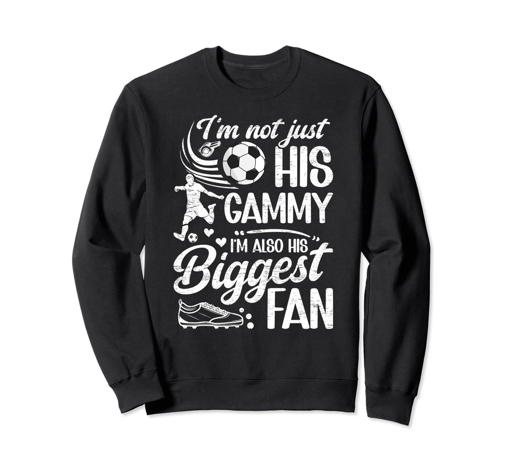 His Biggest Fan Soccer Gammy Sweatshirt - Aesthetic Graphic for Adults - T-Shirt, Sweatshirt, Hoodie