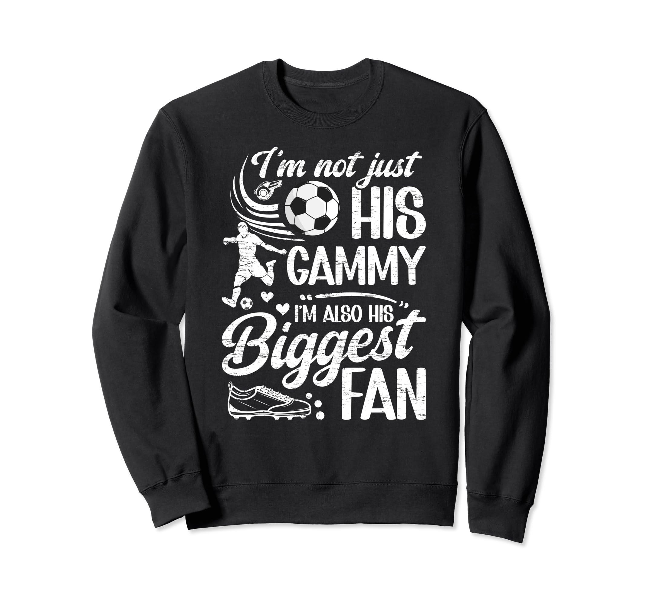 His Biggest Fan Soccer Gammy Sweatshirt - Aesthetic Graphic for Adults - T-Shirt, Sweatshirt, Hoodie