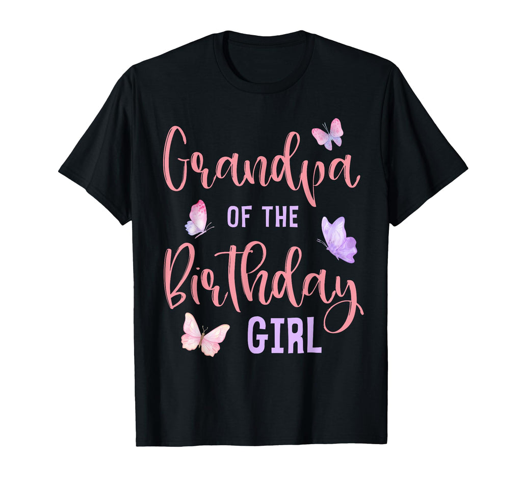 Grandpa Birthday Butterfly Party T-Shirt - Aesthetic Graphic Men Women - T-Shirt, Sweatshirt, Hoodie