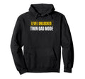 Level Unlocked Twin Dad Mode Father Hoodie - Custom Art Print Men Women - T-Shirt, Sweatshirt, Hoodie