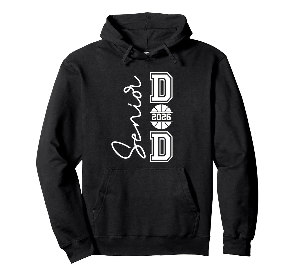 Proud Dad 2026 Senior Graduate Basketball Hoodie - Custom Art Print Unisex - T-Shirt, Sweatshirt, Hoodie