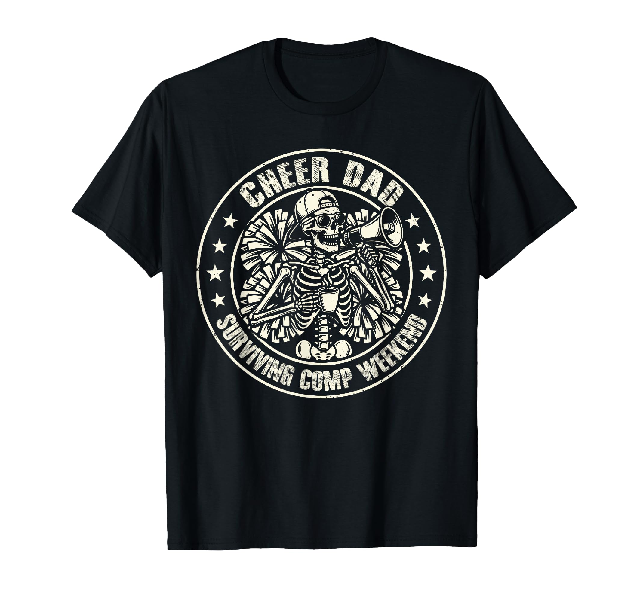 Cheer Dad Surviving Comp Weekend Funny T-Shirt - Unique Graphic for Adults - T-Shirt, Sweatshirt, Hoodie