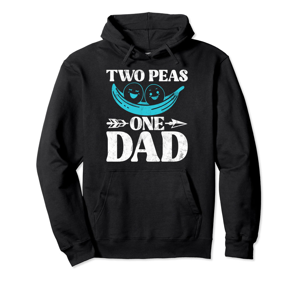 Two Peas One Dad Twin Dad Hoodie - Trendy Graphic Unisex - T-Shirt, Sweatshirt, Hoodie
